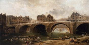 Hubert Robert : Demolition of the Houses on the Pont Notre-Dame in 1786
